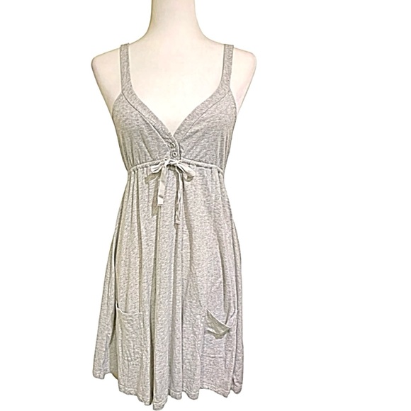 PINK Victoria Secret’s Dress V-neck Racerback Lounge Coverup Heather gray Size S - Picture 1 of 7